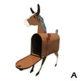thumbnail image 3 of Unique Horse Mailbox Outdoor Decorative Letter Post Metal Box Mail Hot, 3 of 8