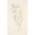 thumbnail image 2 of Sir Edward Coley Burne-Jones 12x18 Gold Ornate Wood Frame and Double Matted Museum Art Print Titled - The Fates - Study of the Lovers, 2 of 4