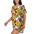 thumbnail image 2 of Bixox Women's Cute Dog Printed Pajama Set 2 Piece Lounge Set Top and Shorts Soft Pajamas, Shorts with Pockets, 2 of 7
