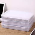 thumbnail image 6 of Clear A4 File Portable Project Case, Plastic Storage Box for Letter Paper, Scrapbook Paper Storage Boxes Documents Magazines Holder Clear, 6 of 6