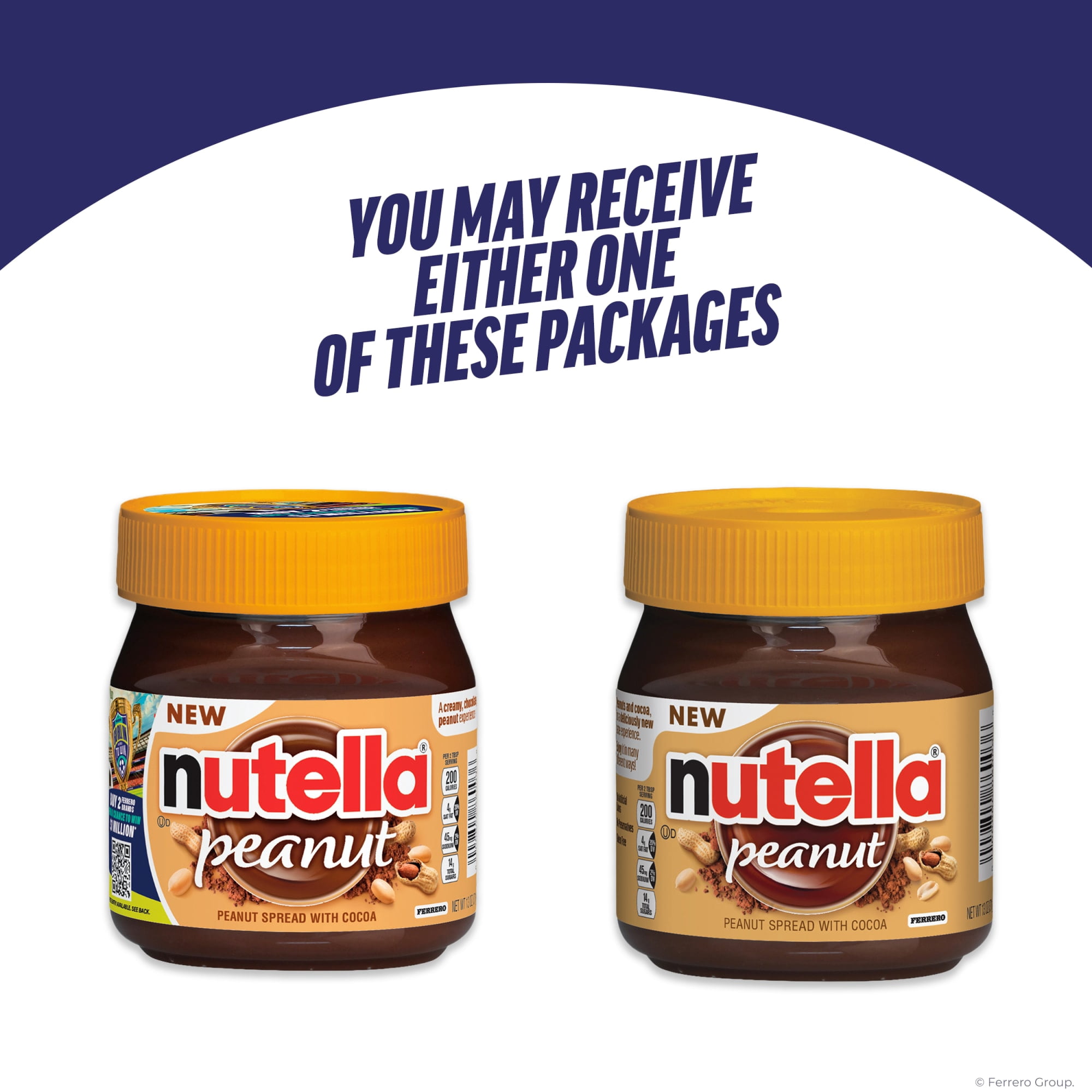 Nutella Peanut Spread With Cocoa, Smooth and Creamy, for Afternoon Snacking, Family Gifts, Unique Snacks, 13 oz