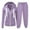 Purple, variant on Women's Tracksuit Sets Loose Full Zip Hoodie Sweatshirt Joggers Pants 2 Piece Loungewear Outfits with Pockets New Fall Sets for Women 2 Piece Outfit White XL