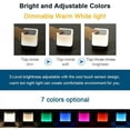 thumbnail image 3 of Lámpara de noche con reloj despertador y altavoz Bluetooth, luz nocturna Bluetooth de alta fidelidad, altavoz LED RGB regulable que cambia de color, luz ambiental inalámbrica (versión mejorada), 3 of 5