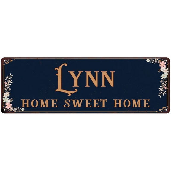 LYNN Home Sweet Home Victorian Look 6x18 Metal Sign 106180046131