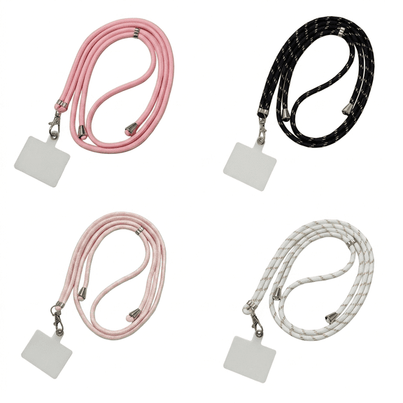 ROSEXIXI 4 Pack Phone Lanyard Adjustable Crossbody Strap with Tether Tab Anti Theft Cell Phone Neck Holder