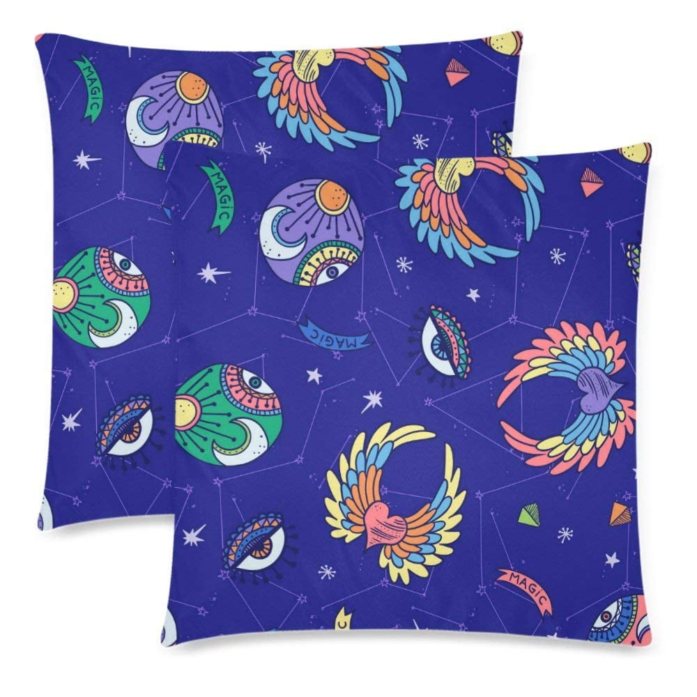 ARTJIA Mystical Pattern Pillow Covers Pillow Cases Two Sides Printing