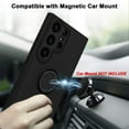 thumbnail image 5 of Samsung Galaxy S23 Ultra Case with Magnetic Ring Holder Premium Soft Liquid Silicone Cover [Anti-Scratch Microfiber Liner] Shockproof Kickstand Protective Phone Case for Galaxy S23 Ultra Black, 5 of 6