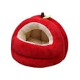 thumbnail image 3 of Cama cueva para gatos, casa para perros pequeños, cojín desmontable, refugio portátil semicerrado para mascotas, refugio para mascotas de invierno L, 3 of 8