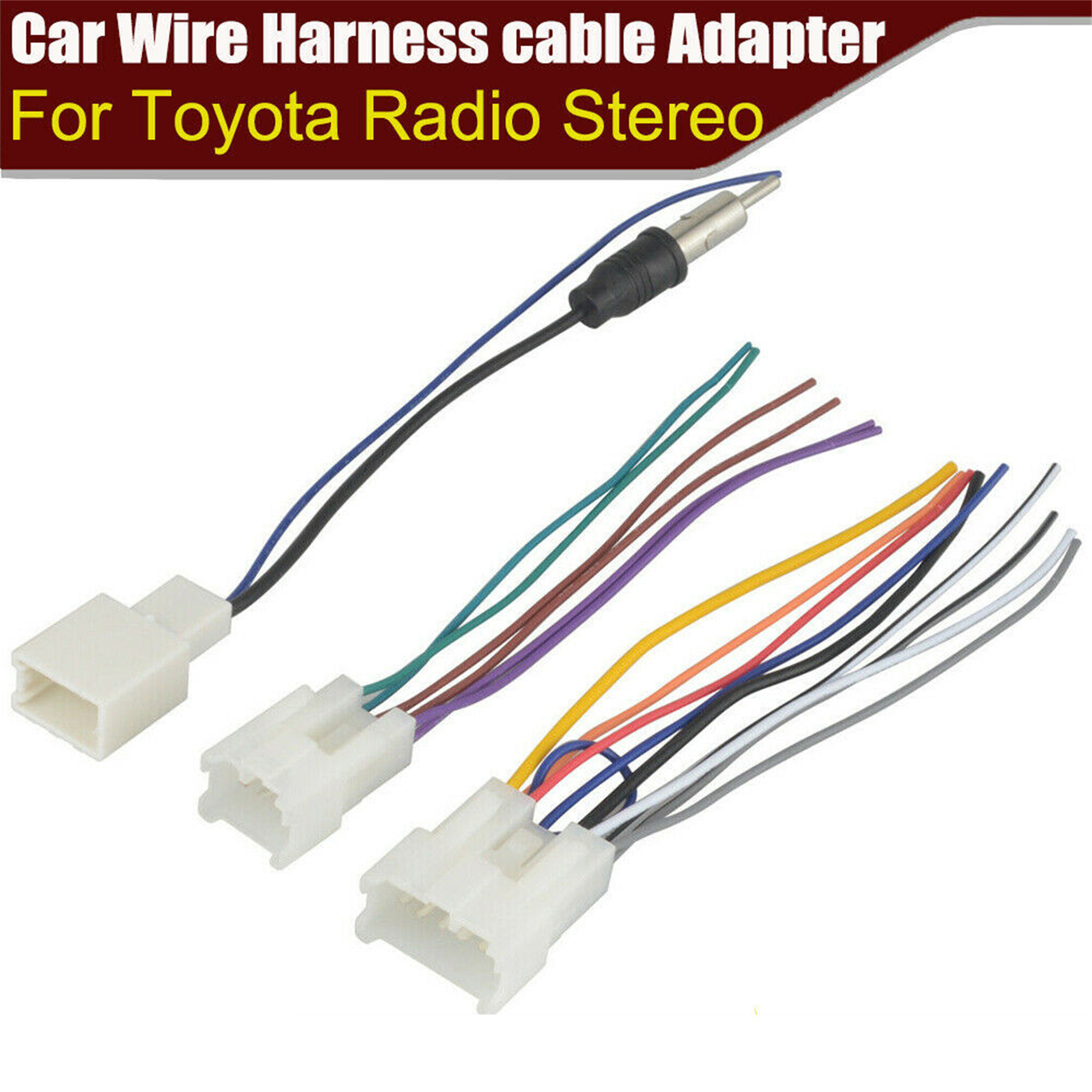 Antenna Harness Cable with Reverse Parking Adapter for Toyota Car Wire