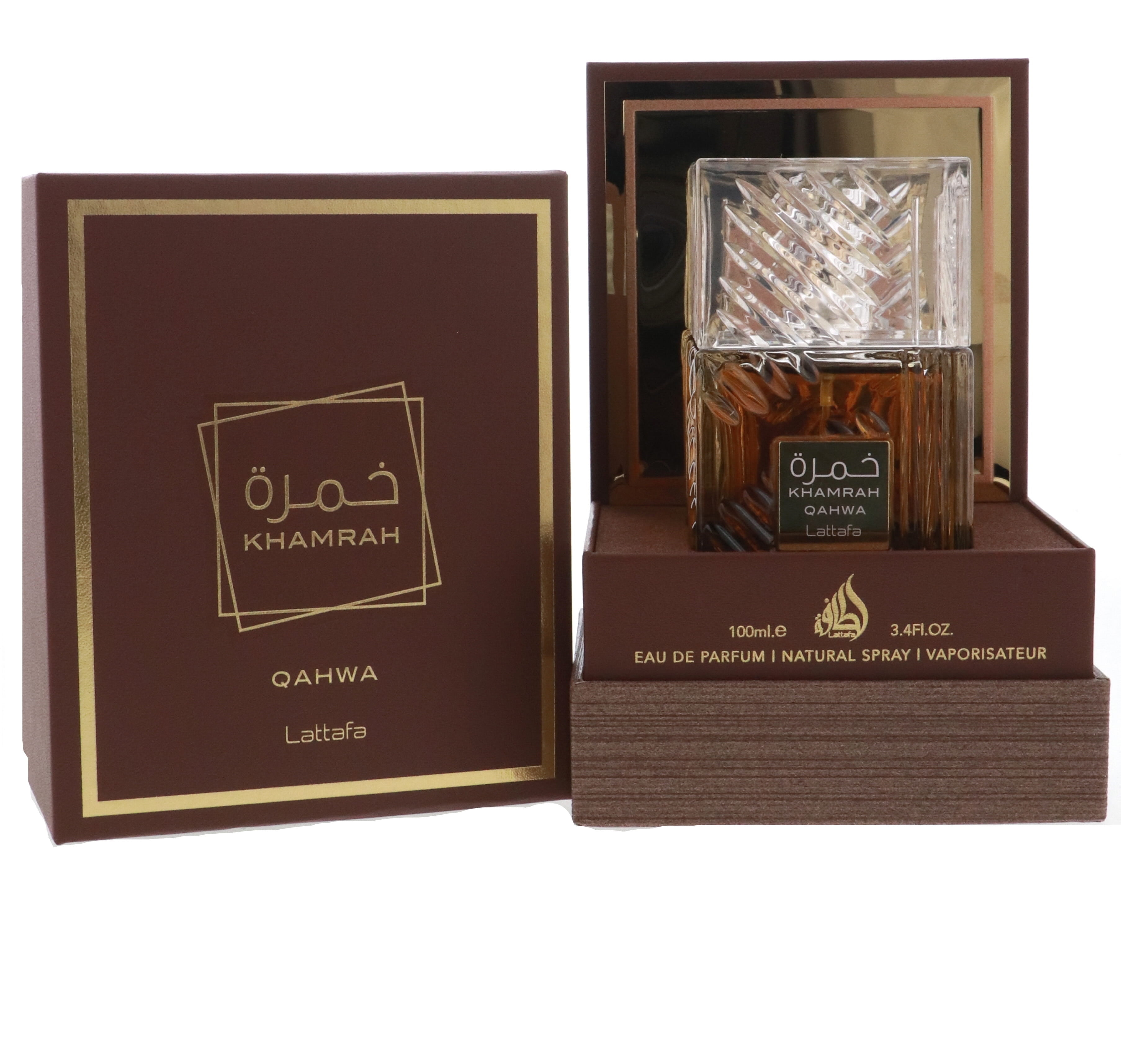Lattafa Khamrah Qahwa for Unisex Eau de Parfum Spray, 3.4 Ounce