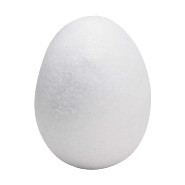 Huevos de espuma en blanco blancos lisos para manualidades Hacer huevos de Pascua Huevos de poliestireno para 1 pieza 22 x 145 cm