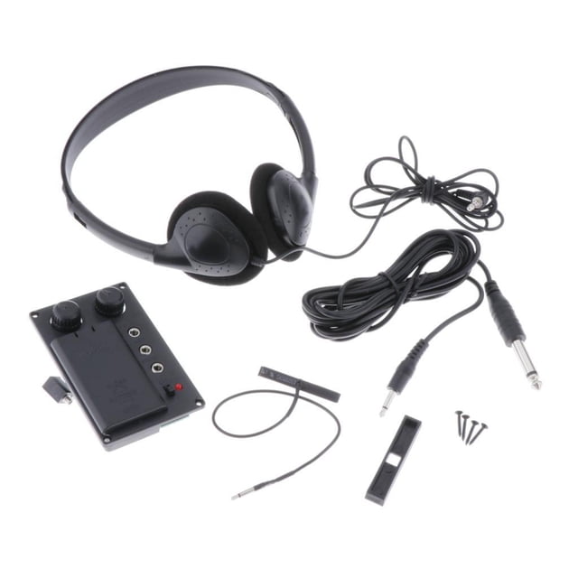 Sonducket Sistema de recogida piezoeléctrica de violín con cable de auriculares Juego piezoeléctrico Piezas de bricolaje Accesorios para instrumentos musicales