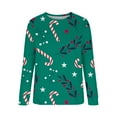 thumbnail image 4 of Sweatshirt de Noël pour Femmes 2023 Mode Imprimé Manches Confortable Respirant Col Rond en Solde, 4 of 5