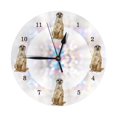 thumbnail image 1 of Reloj de pared con luces brillantes de suricata, silencioso, de 10 pulgadas, estilo rústico retro, decorativo para sala de estar, cocina, hogar, baño y dormitorio, 1 of 7