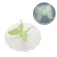 thumbnail image 3 of Taza linda mariposa tapas de silicona antipolvo tazas a prueba de fugas cubierta verde, 3 of 4
