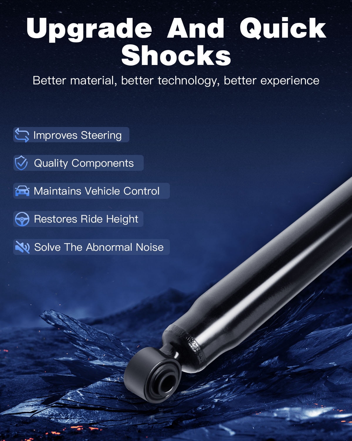 Shocks Struts,ECCPP Front Rear Shock Strut Absorbers Kits for 2009 2010 for Dodge for Ram 1500,2011 2012 2013 2014 2015 for Ram 1500