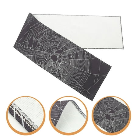

Decorative Halloween Themed Tablecloth Spider s Web Table Runner for Party