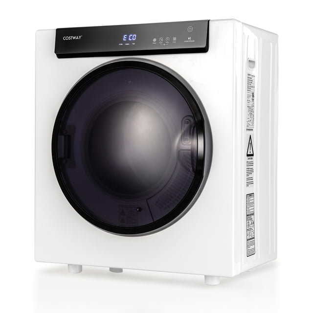 Costway Séchoir à Lessive Électrique Compact 1400 W avec Cuve en Acier Inoxydable 8,8 Lb / 2,6 Pi3
