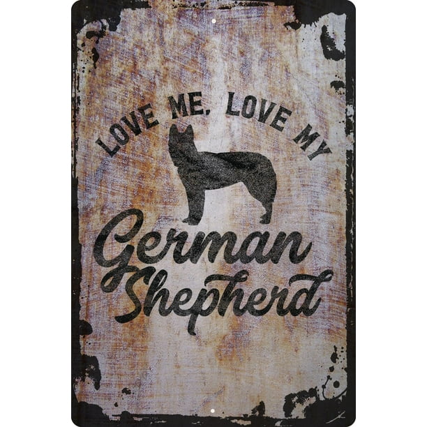 Wall Sign Love me love my german shepherd silhouette dogs animals Decorative Art Wall Decor Funny Gift Wall Sign Love me love my german shepherd silhouette dogs animals Decorative Art Wall Decor Funny Gift