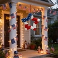 thumbnail image 5 of USA Independence Day Rose Wreath Door Hanging, Patriotic Foam Wreath for 4th of July Home Decor, 5 of 7