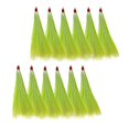 thumbnail image 1 of S SERENABLE 12 Pieces Fishing Bucktail Teasers for Seabass Slide Tube Rig Saltwater Plug Green, 1 of 9