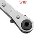 thumbnail image 3 of BingTong Refrigeration Ratchet Wrench For HVAC Service, Square Port Valve Tool, Reversible Chrome Plated Heavy Duty Spanner for for Compressor As shown, 3 of 8