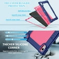 thumbnail image 4 of FIEWESEY for Walmart Onn 11 inch Tablet Pro 2024 Model Case/Onn 11 inch Tablet Pro (100146660) 2024 Case Kids Friendly with Shoulder Strap Stand 2Pcs Tempered Glass Screen Protector (NavyPink+2Pcs), 4 of 7