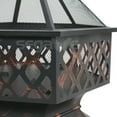 thumbnail image 4 of SONGMY Hexagon Yard Outdoor Fire Pit, Black Portable Steel Garden Fire Pit, 4 of 10
