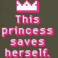thumbnail image 3 of CafePress - This Princess Saves Herself Dark T Shirt - Men's Classic Graphic Cotton T-Shirt, 3 of 4