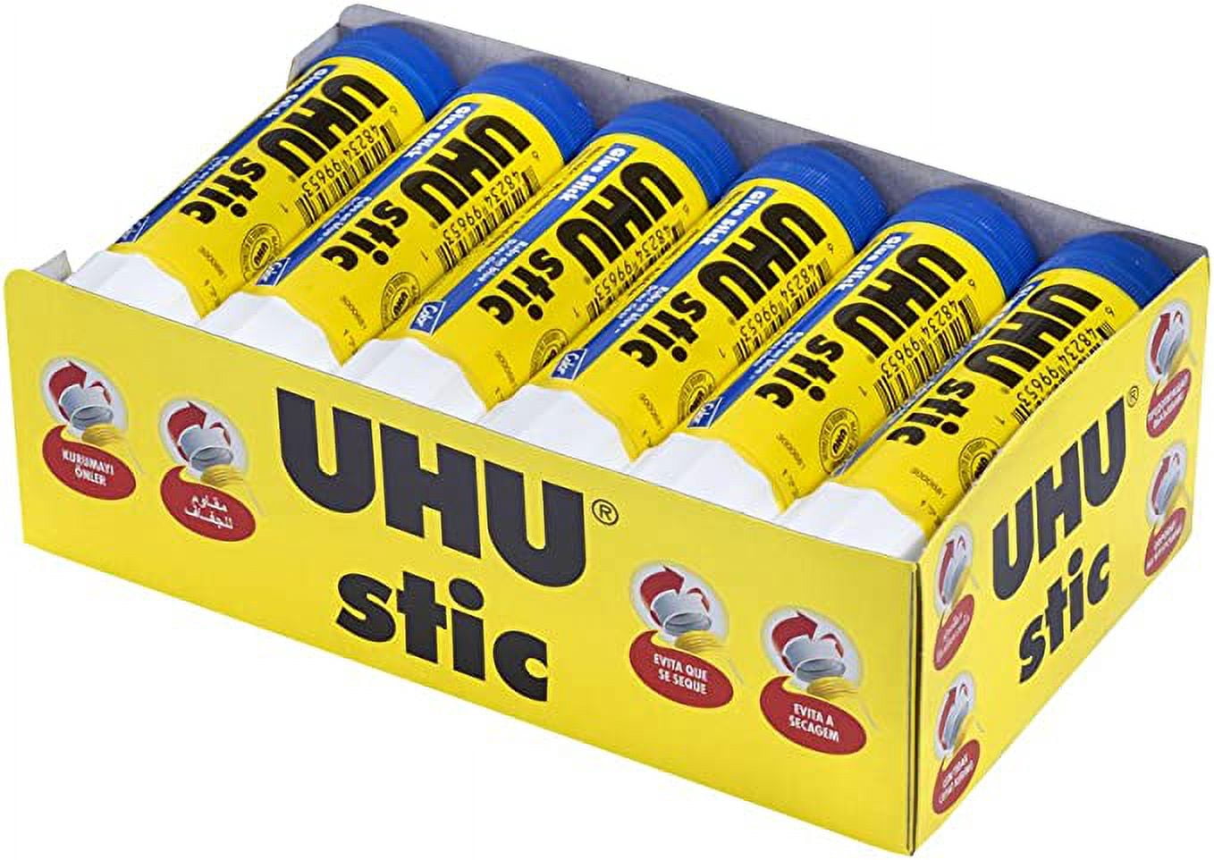 STAEDTLER® UHU Stic Magic Blue Glue Stick, Dries Clear, 40 g, Pack of 12