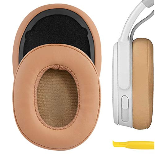 Geekria QuickFit Protein Leather Replacement Ear Pads for Skullcandy Crusher Wireless Crusher Evo Crusher ANC Hesh 3 Headphones Ear Cushions Headset Earpads Ear Cups Repair Parts Brown in Bahrain at B...