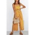 thumbnail image 2 of Prettyia - Mono de pierna ancha con lunares para mujer, tirantes finos, mono de fiesta Yuyangstore Mono de pierna ancha de mujer, 2 of 8