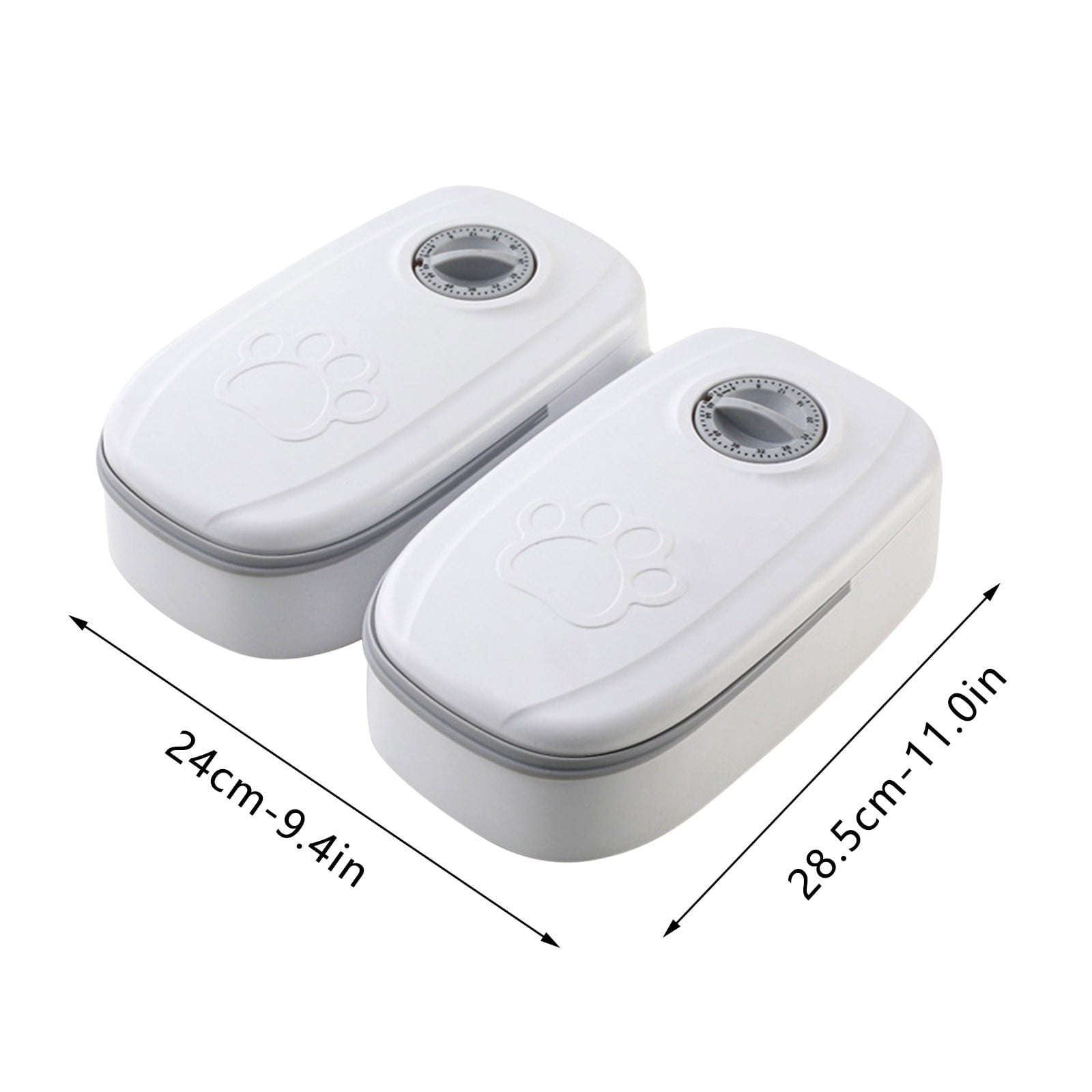2PC Automatic Cat Feeder,48-Hour Auto Feeder, Sealed Food Dispenser , Pet Feeder Timed Dog Feeder with Dry Food