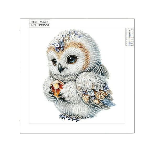 Painting Beads Diy Kit 1 Set Owl Painting with Drill Tools Colorful Owl Dragon 5d Full Drill Diy Crafts Art Drawing Decoration Kit Beginners Girls