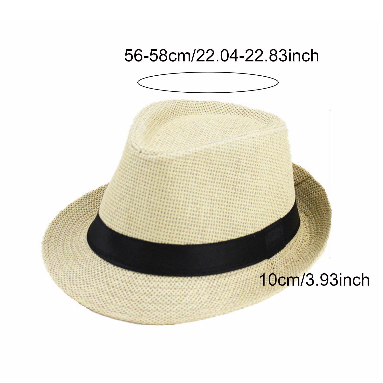 Wide Brim Straw Fedora Hat UPF 80+ Sun Protection Packable Summer Kids Beautiful Straw Sun Hat Crushable Wide Brim Summer Hat  main image 4