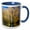 Blue/White, variant on 3drose, Utah, Usa, Peachleaf Willow Trees Reflected in Logan River., 11oz Magic Transforming Mug