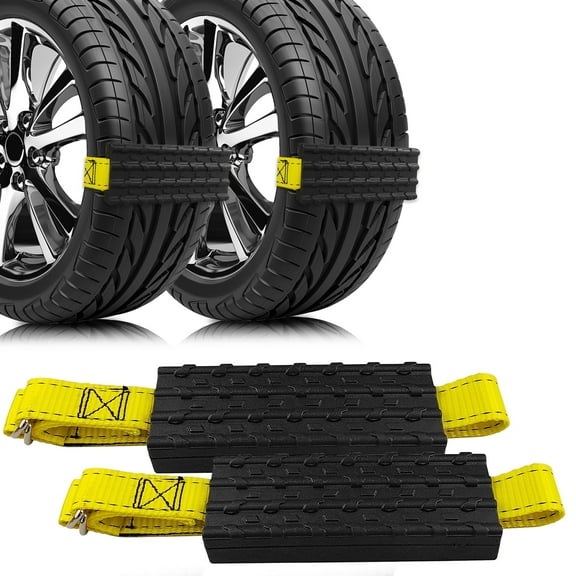 YIYITOOLS 2Pc Anti-Skid Tire Traction Straps for SUVs, Automatic Tire Chains，Extra Large