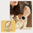 thumbnail image 2 of [2 Pack] Compatible with Apple Watch Screen Protector 40mm Case Hard PC Built-In Tempered Glass Film Anti-Scratch Water-Resistant Bumper Cover for Apple Watch Series SE/6/5/4 (Rose Gold/White), 2 of 5
