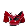 thumbnail image 6 of Women's Y2K Double Strap Platform Mary Jane Heels with Square Toe and Chunky Block Heel, 6 of 6