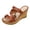 Brown, variant on Slides for Women Cork Wedge Platform Sandals Open Toe Dress Casual Strappy Slip on Pumps Shoes 2026 Summer Beach Shoes Orange Size 9