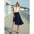 thumbnail image 4 of Gleelist Womens Midi Skirts with Pockets A-Line Casual High Waist Elastic Western Flowy Skirts for Women S-XXL, 4 of 7