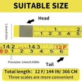 thumbnail image 4 of 10 Packs Self Adhesive Measuring Tape Adhesive Tape Measure Stick on Tape Measure (12 Ft,Yellow), 4 of 4