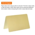 thumbnail image 4 of Uxcell 20Pack Table Place Cards, Printable Place Name Cards for Table Setting Wedding Dinner Parties Events, Pearl Gold, 4 of 5