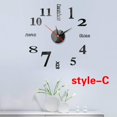 thumbnail image 6 of ODOMY Modern DIY Big Number European Simple 3D Wall Clock Sticker Home Living Room Decoration, 6 of 11