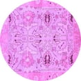 thumbnail image 1 of Ahgly Company Indoor Round Oriental Purple Traditional Area Rugs, 8' Round, 1 of 4