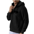thumbnail image 4 of Hoodie Mens Shirts Hooded Drawstring Adjustable Shirt Men Casual Fashion Hooded Sweatshirts Solid Color Pullover Long Sleeve Sweatshirt Everyday,Streetwear,Outdoor Sports Clothing Shirts For Men, 4 of 8
