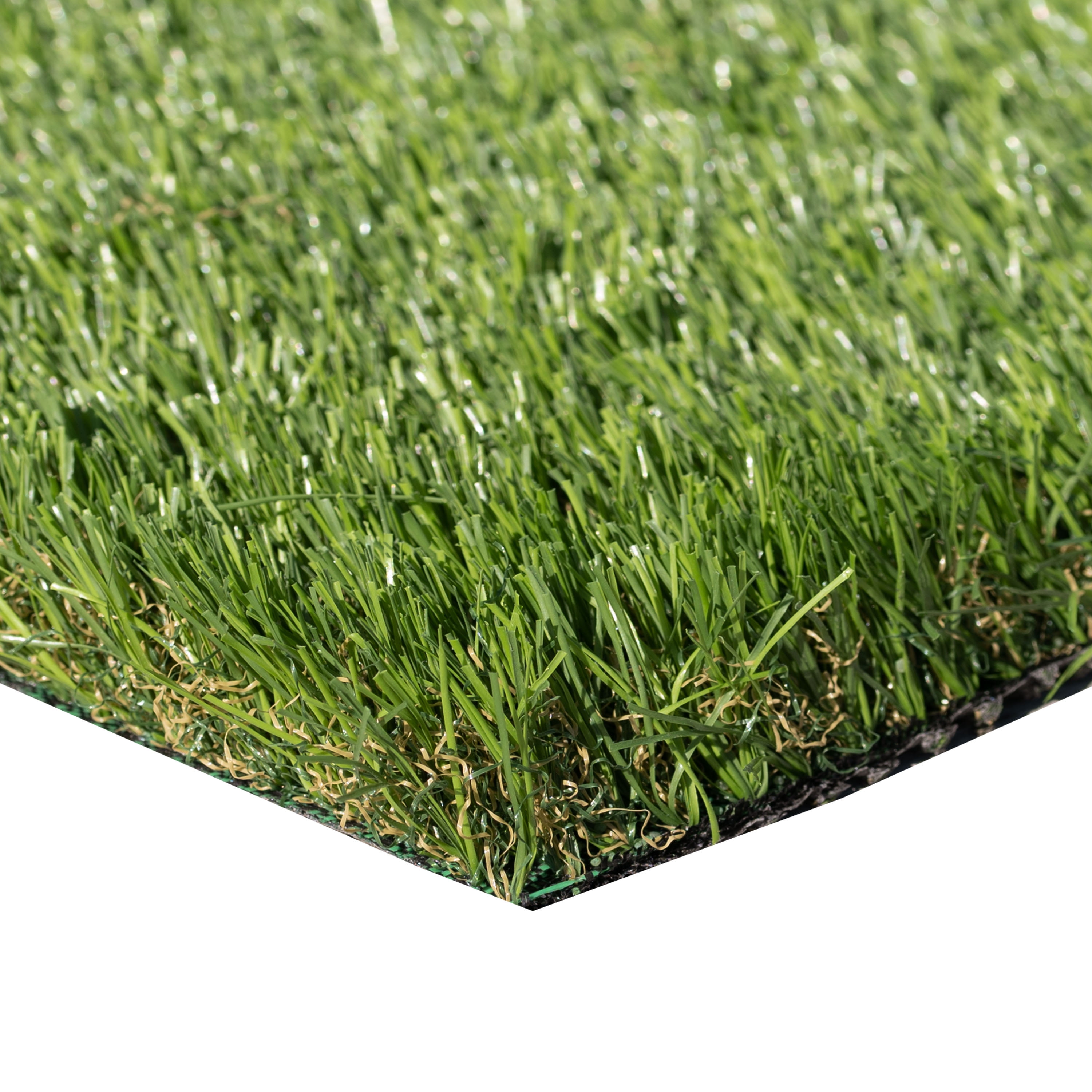 Emerald Green 4 in.  Width X 4 in.  Length x 38 Mm Thick Sample Pre Cut Artificial Grass Turf Roll