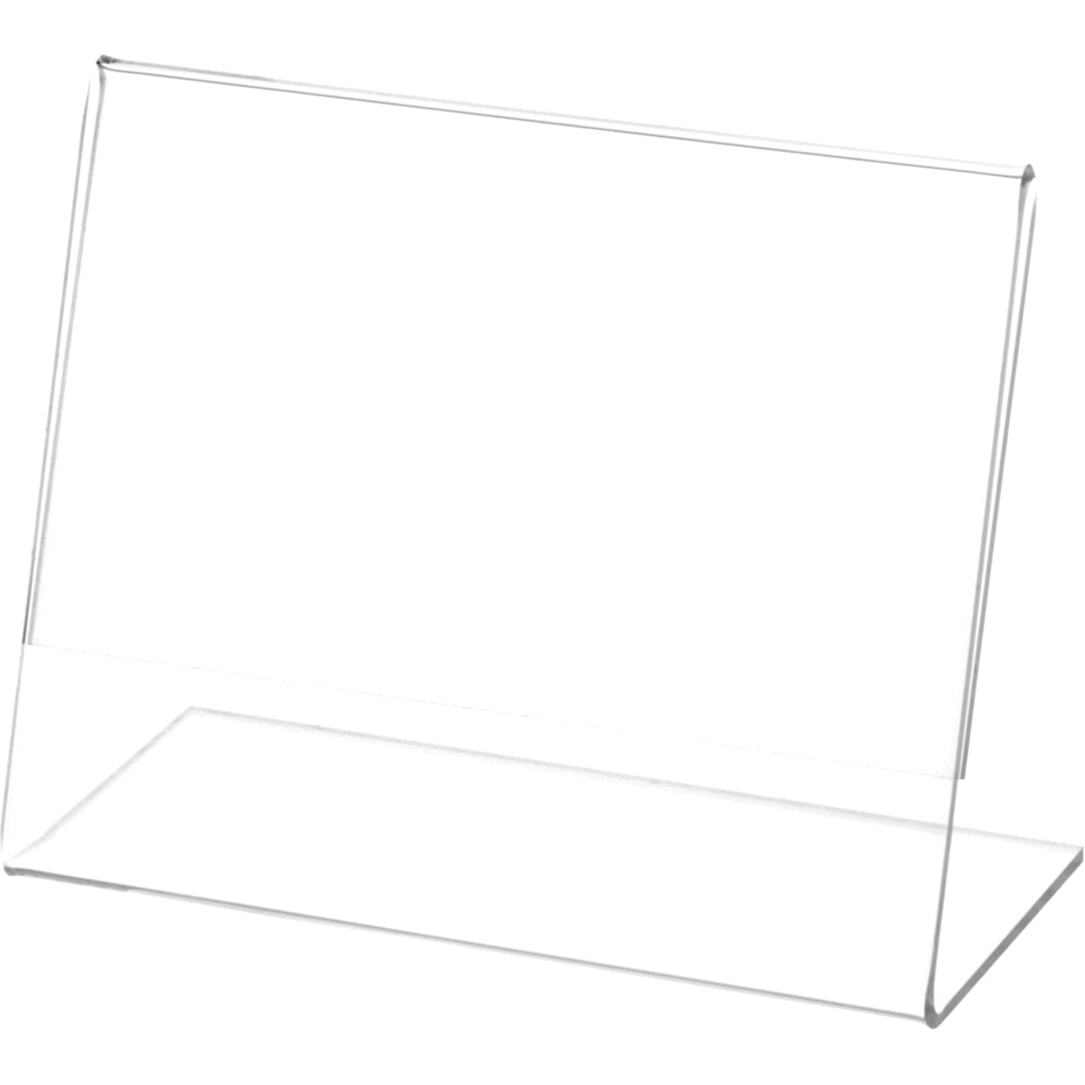 2 Pack Plymor Clear Acrylic Sign/Literature Holder 4" W x 5" H Angled 