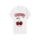 thumbnail image 1 of Women's Cherry & Letter Print Drop Shoulder Tee, Casual Short Sleeve Round Neck T-Shirt, Ladies Clothes for Daily Wear, T-shirt, 1 of 6