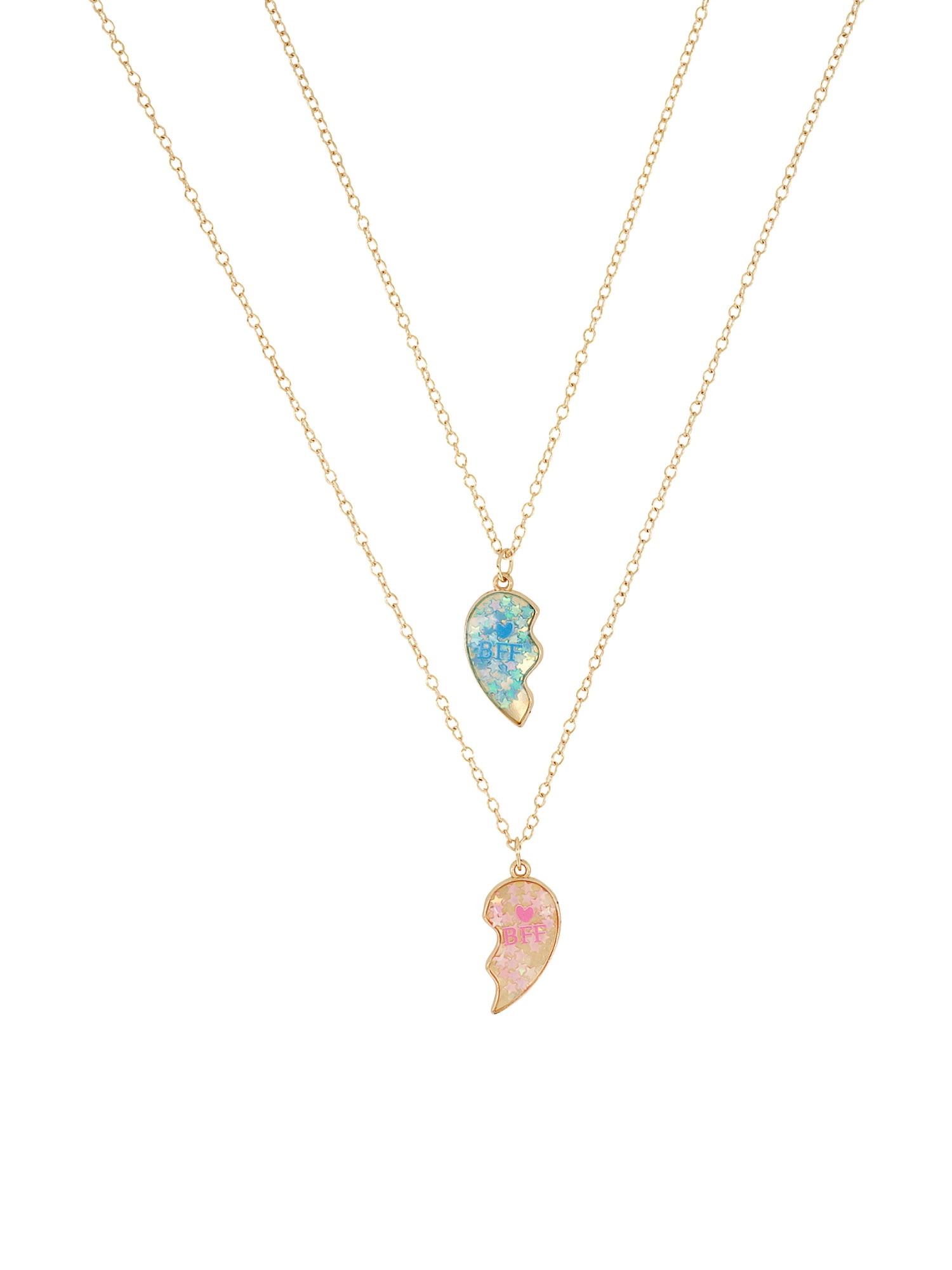 Claire's Best Friends Necklace Set - Heart, 2pcs